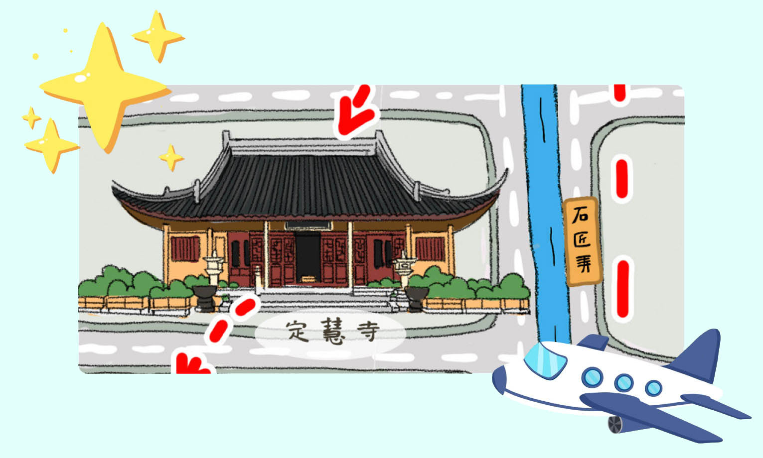 手绘地图🌈姑苏区微旅行线路-小巷幽幽