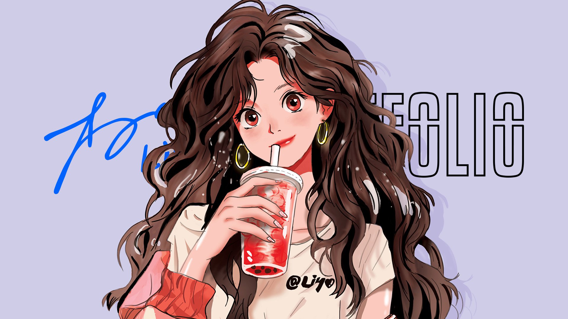 使用Affinity Designer绘制的港风女孩